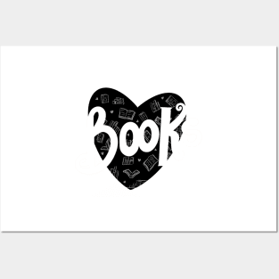Book lover - black and white Posters and Art